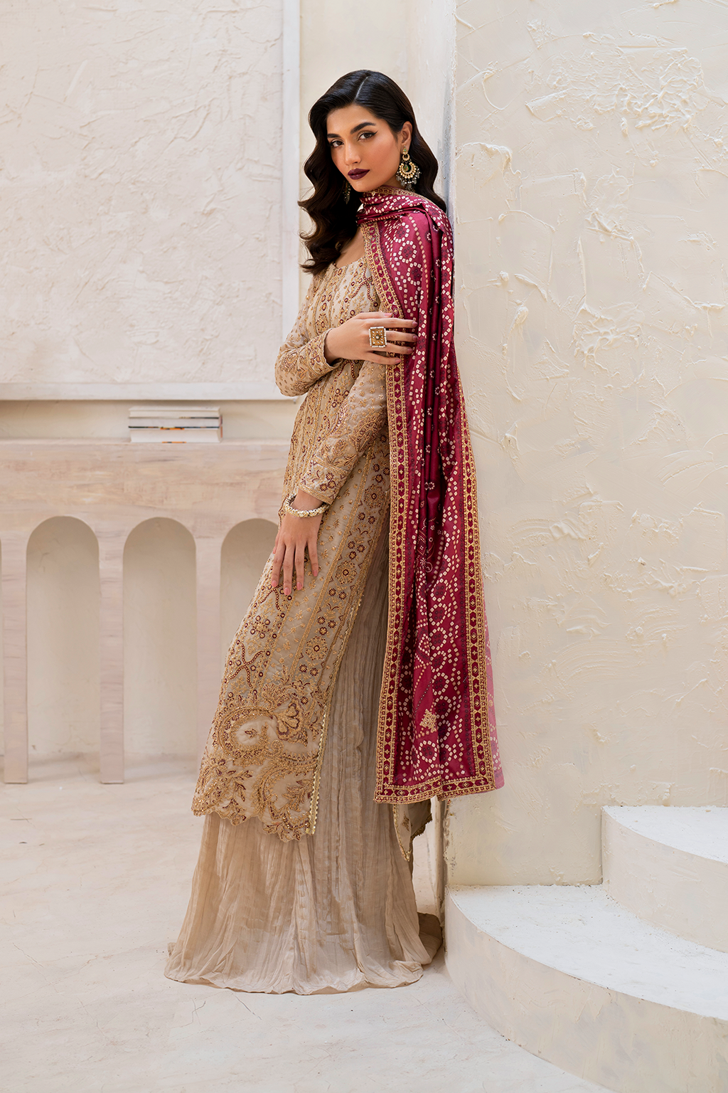 Iznik | Chinnon Chiffon | CC-44 Embroidered Chiffon - House Of Anaya