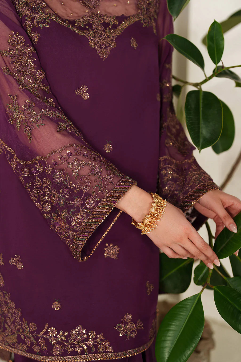 Iznik | Festive Formals | UE-624 Embroidered Chiffon