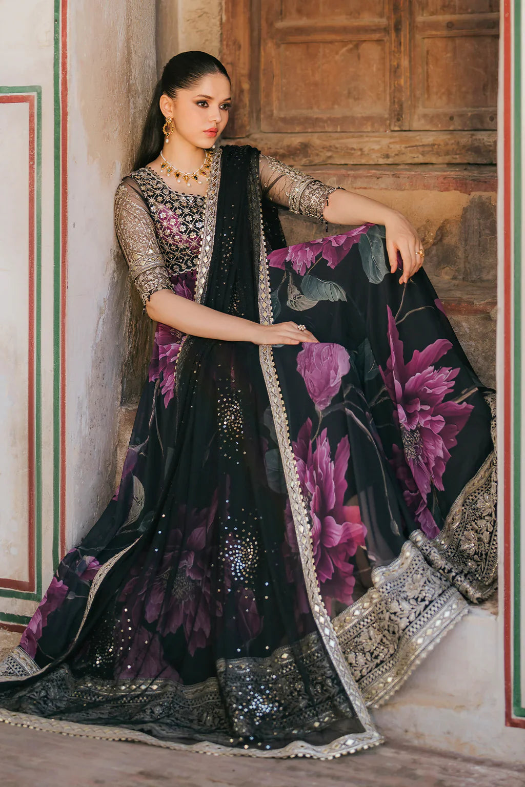 Iznik | Exclusive Formals | UE-321 Printed Chiffon