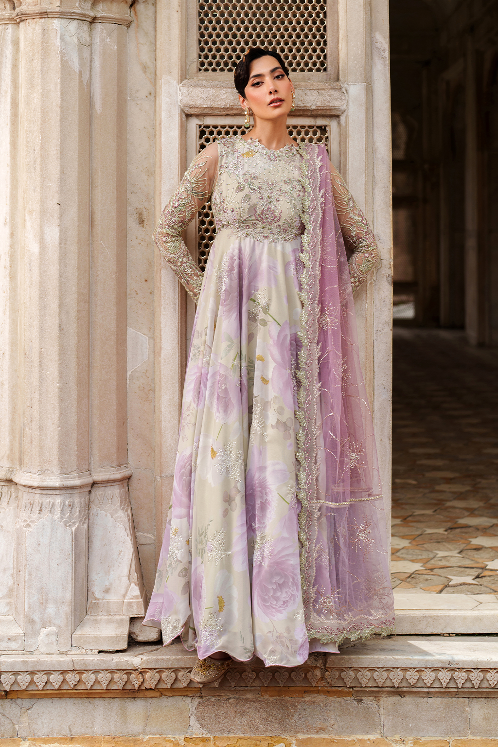 Iznik | Exclusive Formals | UE-546 Embroidered Chiffon