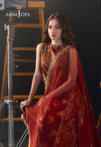 Asim Jofa | Lumiere Formals | AJLFC-05 EMBROIDERED SLUB LAWN