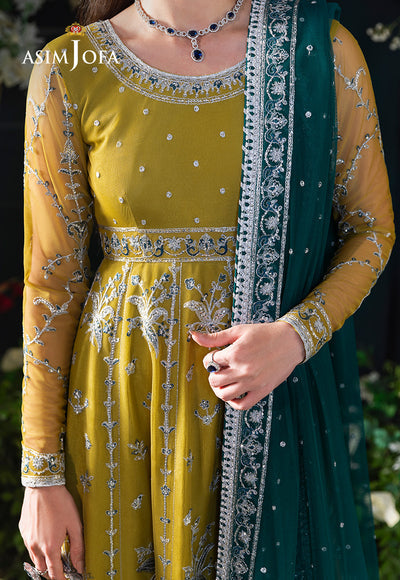 Asim Jofa | Lumiere Formals | AJLFC-10 EMBROIDERED NET