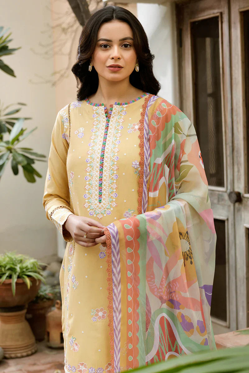Farasha | Summer Weaves Embroidered lawn'26 | Tuscan Aura