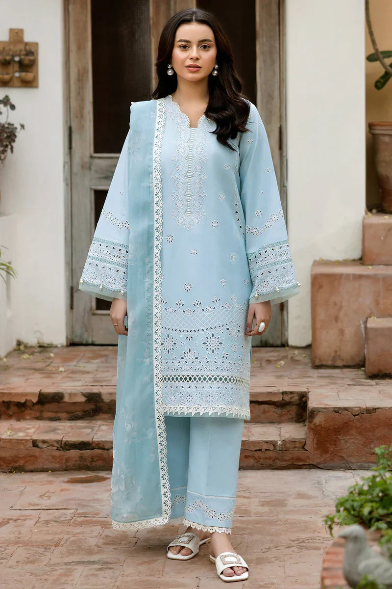 Farasha | Summer Weaves Embroidered lawn'26 | Sky Haze