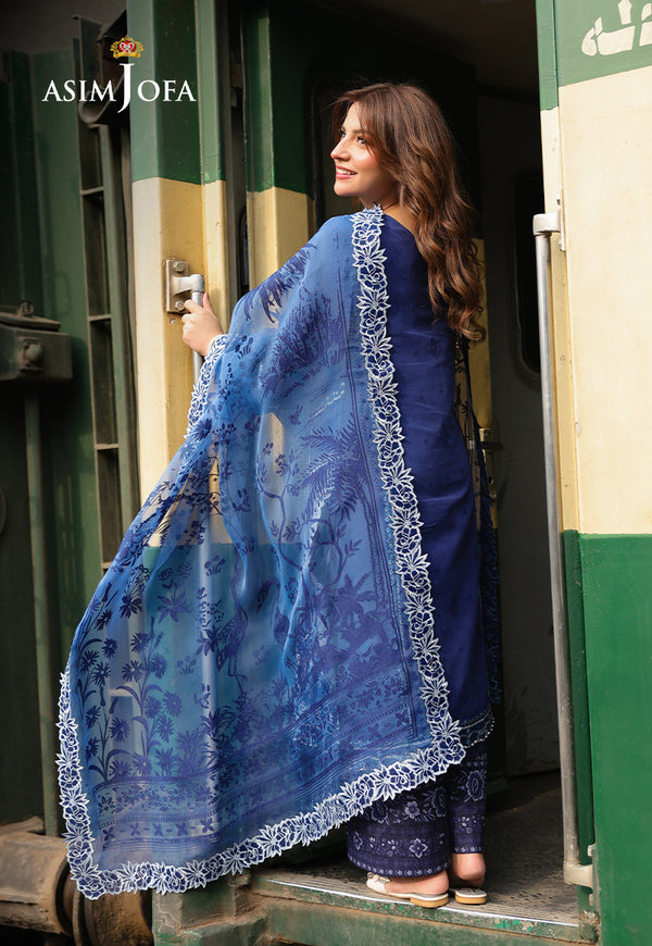 Asim Jofa | Summer Rhapsody |  AJUBU-02 Embroidered Jacquard