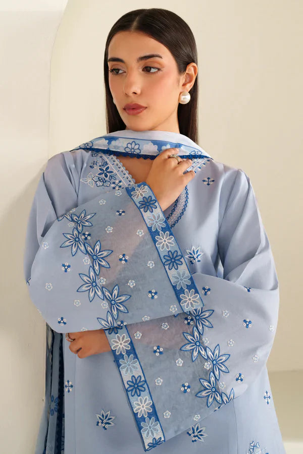 Farasha | Summer Weaves Embroidered lawn'26 | Cloud Aura