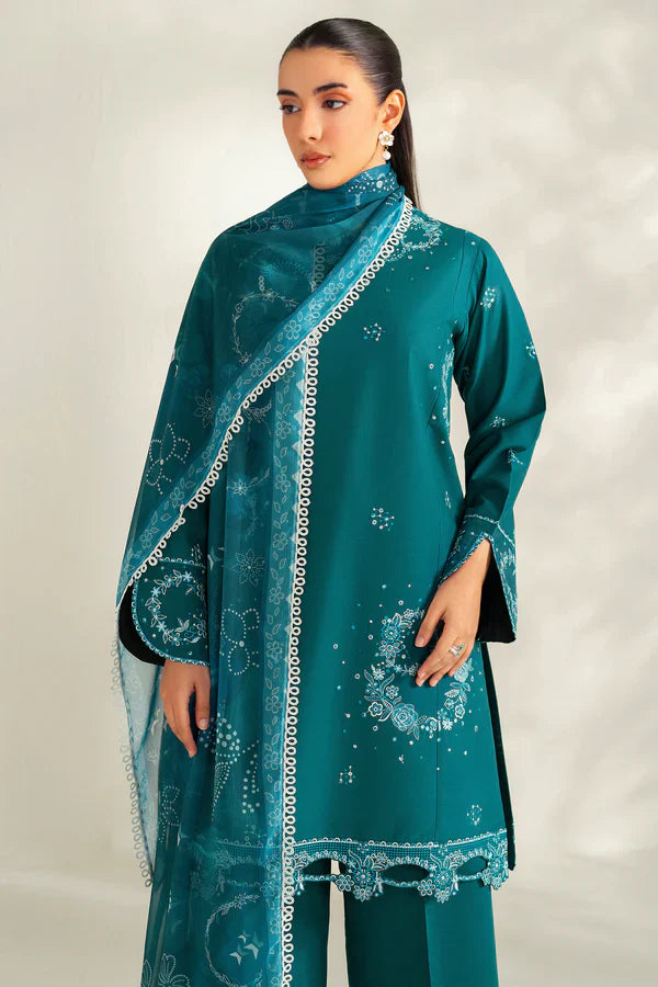 Farasha | Summer Weaves Embroidered lawn'26 | Jade Dazzle