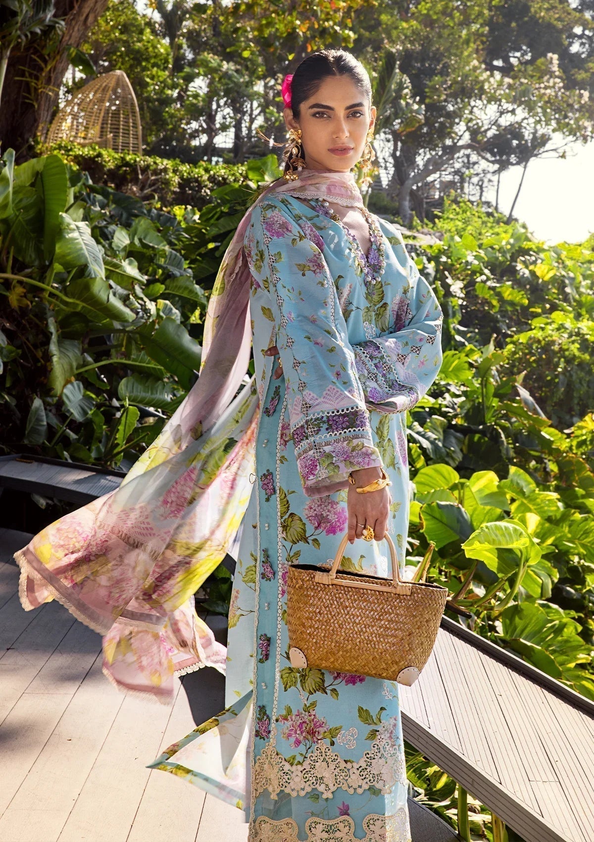 ELAF Signature Embroidered Lawn 3Pc Suit ESL-05A STARLIT HARMONY