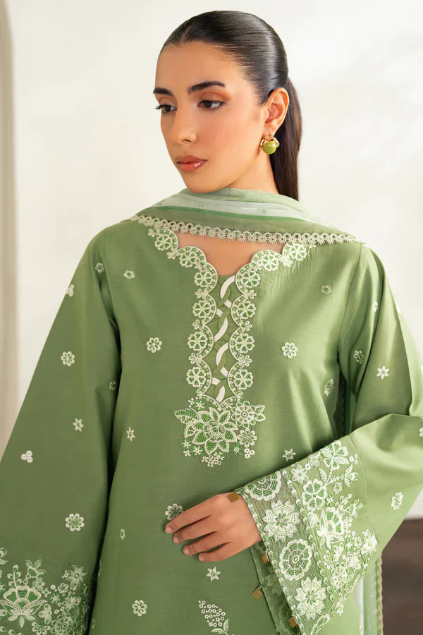 Farasha | Summer Weaves Embroidered lawn'26 | Dewy Sage