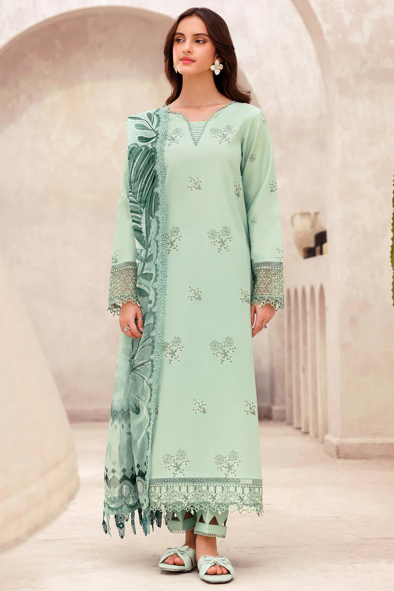 Farasha | Summer Weaves Embroidered lawn'26 | Aqua Cascade