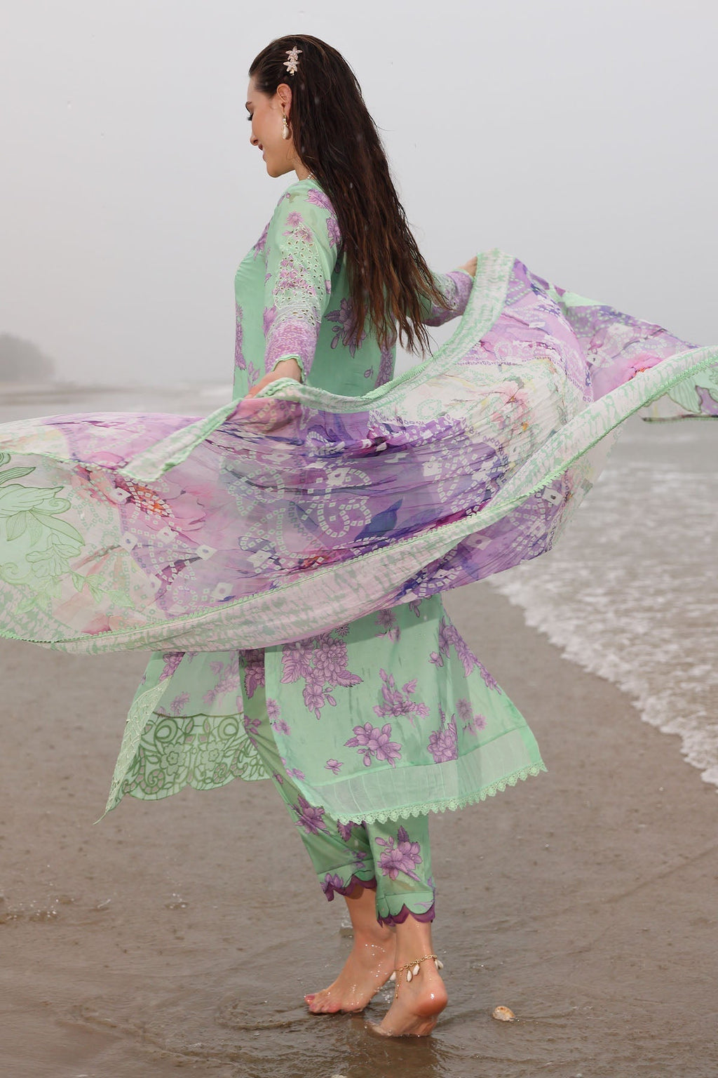 Nureh | Gardenia Embroidered Lawn 25 | NSG-174