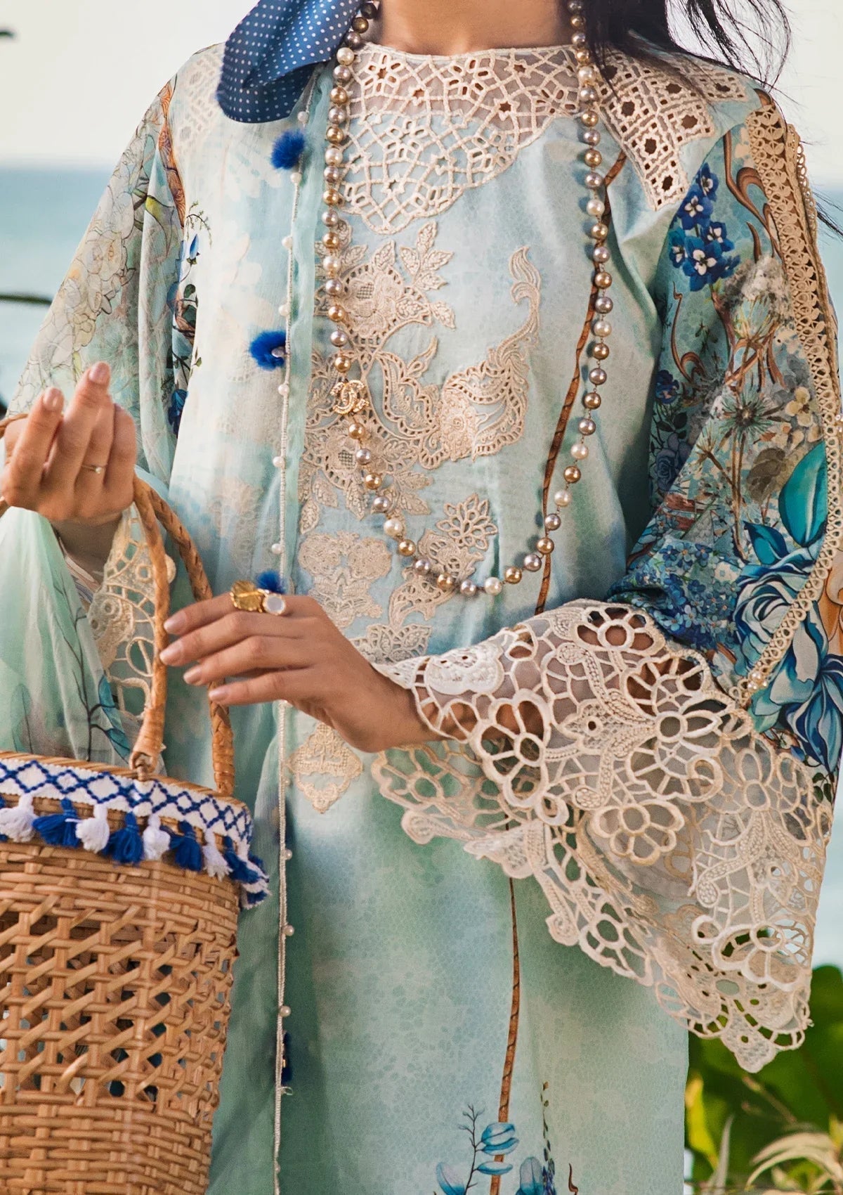 ELAF Signature Embroidered Lawn 3Pc Suit ESL-07B HEAVEN'S MIST