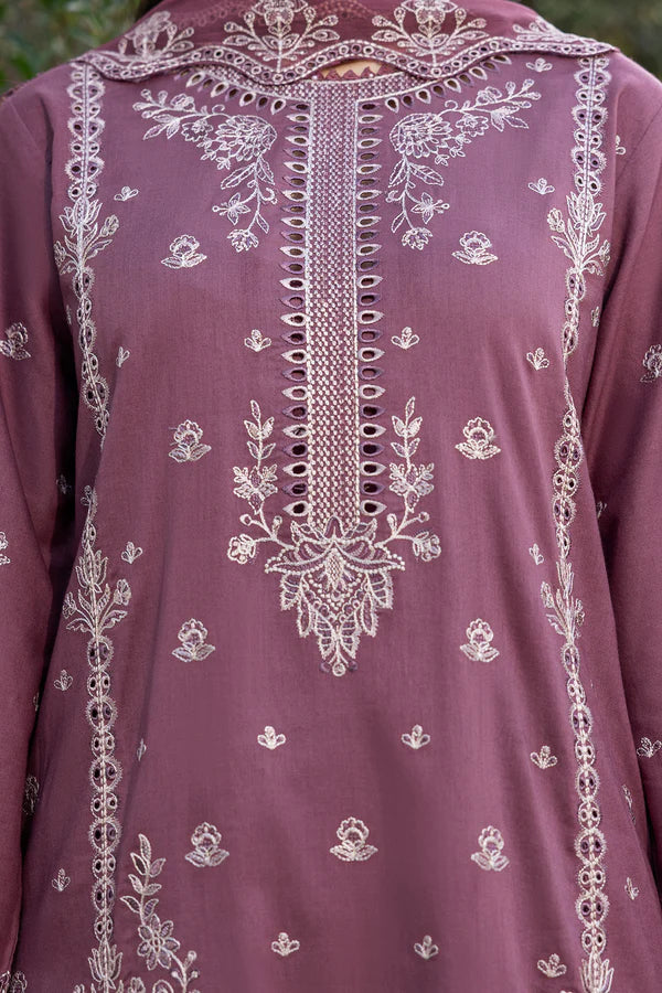 Farasha | Summer Weaves Embroidered lawn'26 | Dusty Rose