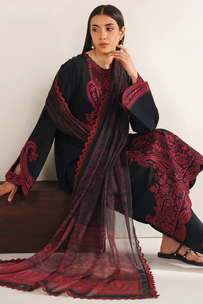 Farasha | Summer Weaves Embroidered lawn'26 | Floral Flame