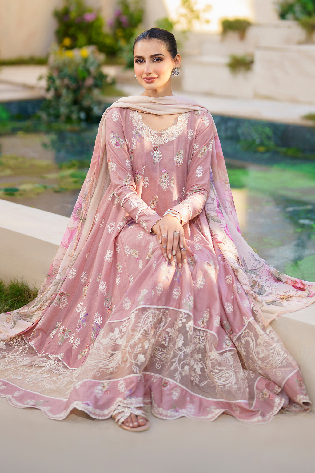 Iznik | Festive lawn 24 | SFL-08 - House Of Anaya