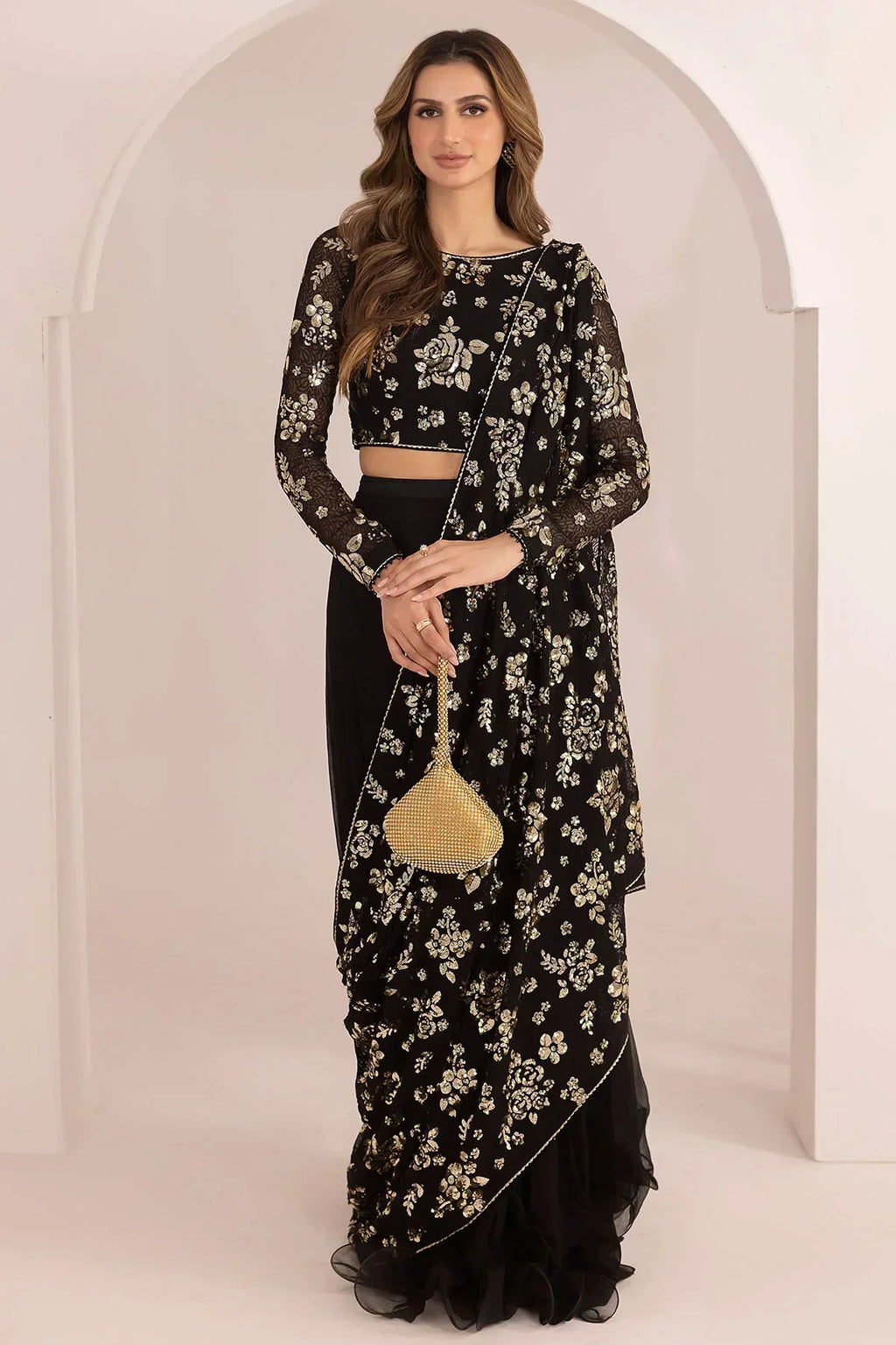 Jazmin | Formals Collection | EMBROIDERED CHIFFON UC-3021 - House Of Anaya