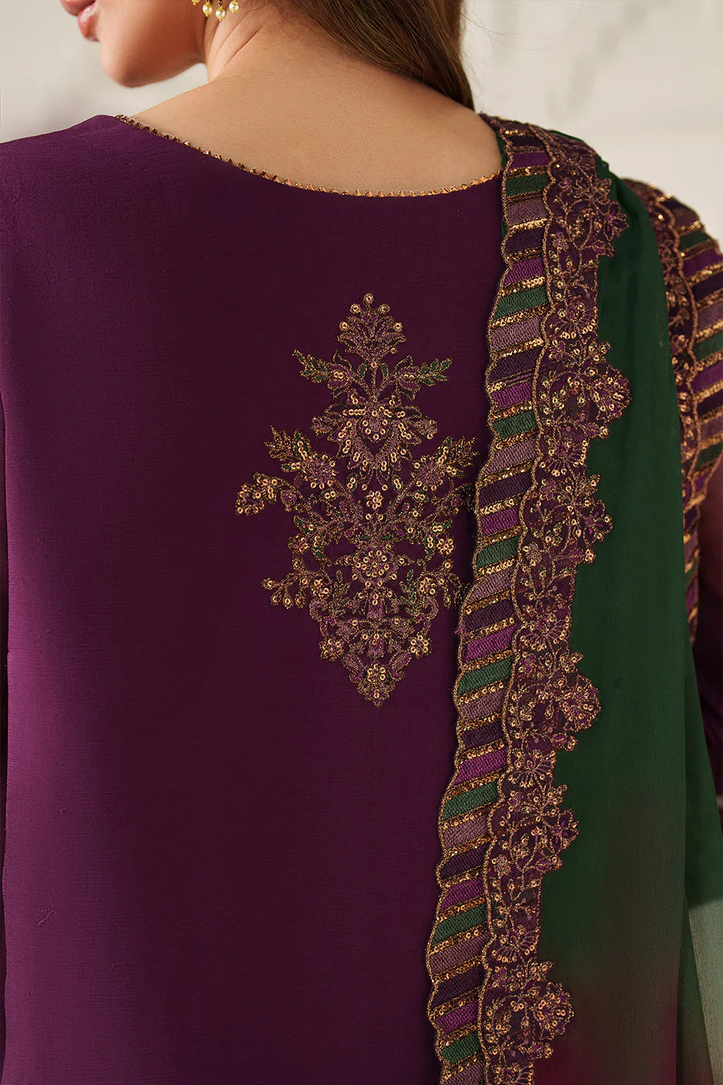 Iznik | Festive Formals | UE-624 Embroidered Chiffon