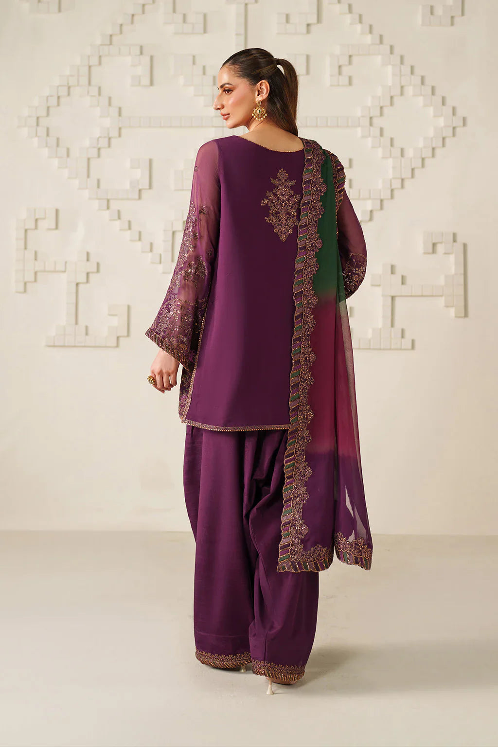 Iznik | Festive Formals | UE-624 Embroidered Chiffon