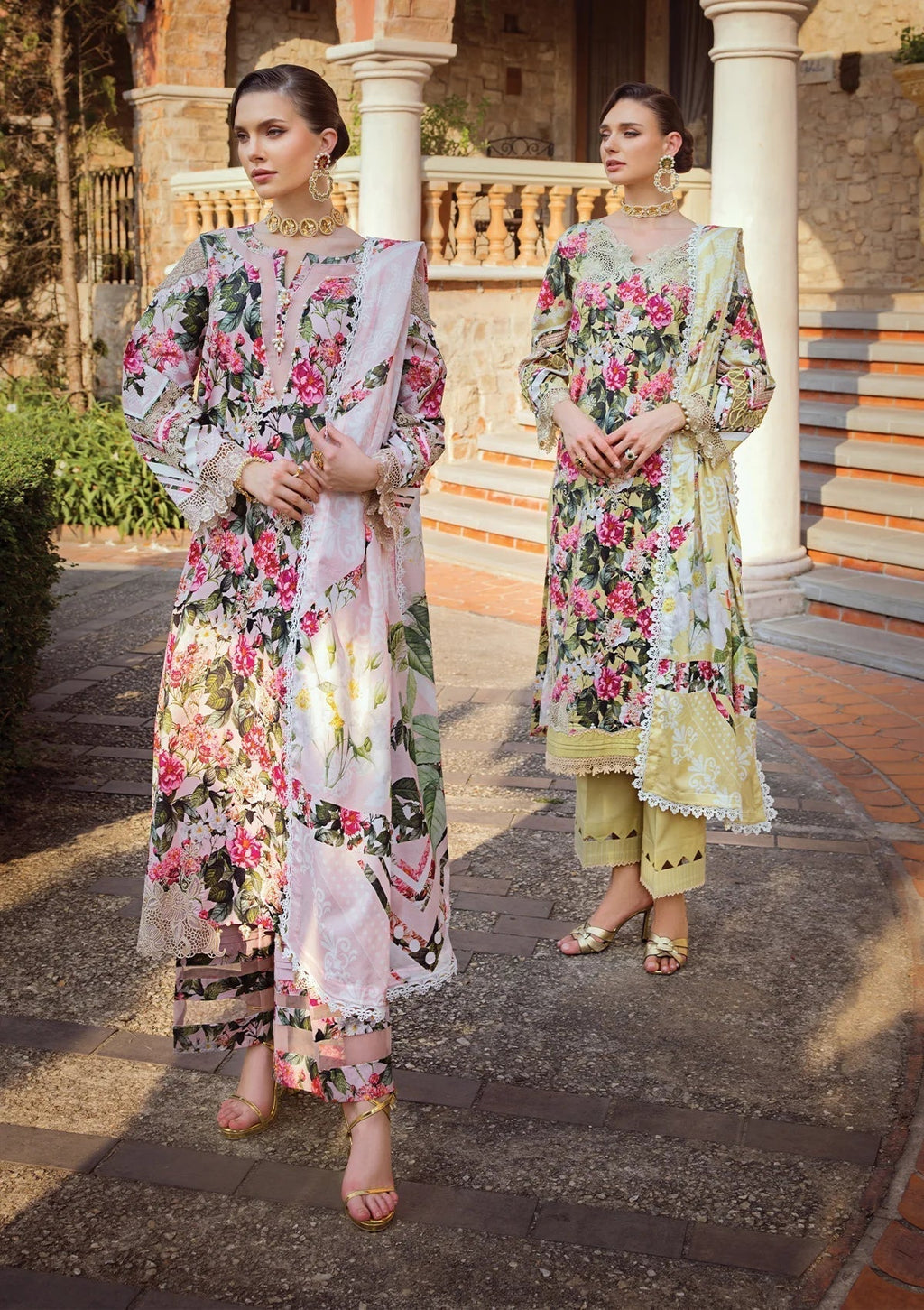 Elaf Premium Print Chikankari Lawn 3Pc Suit ECT-01B CHARM