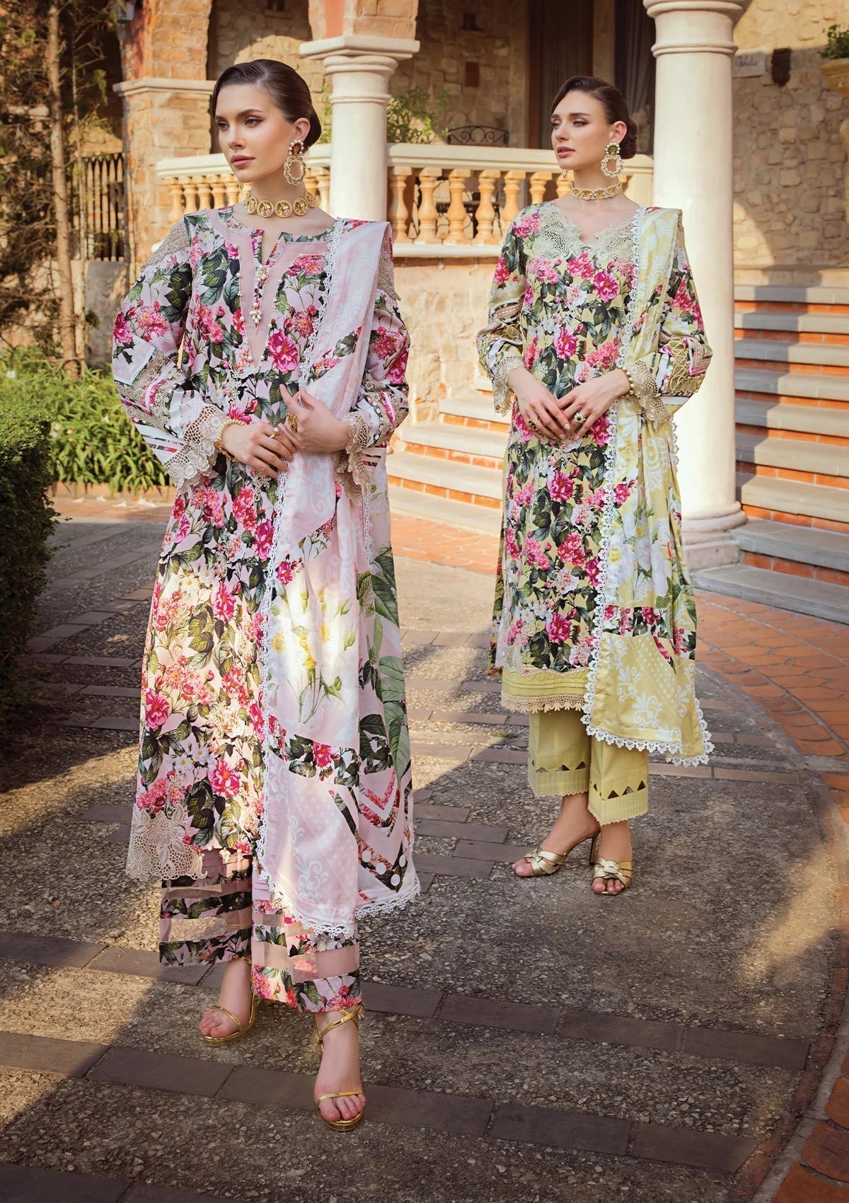 Elaf Premium Print Chikankari Lawn 3Pc Suit ECT-01B CHARM
