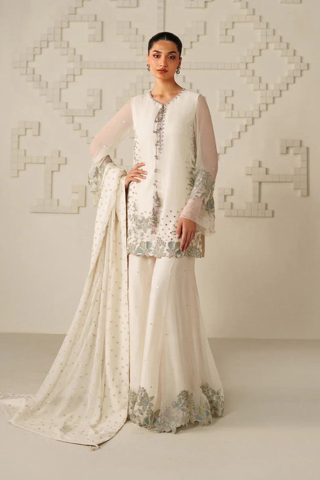 Iznik | Festive Formals | UE-620 Embroidered Chiffon