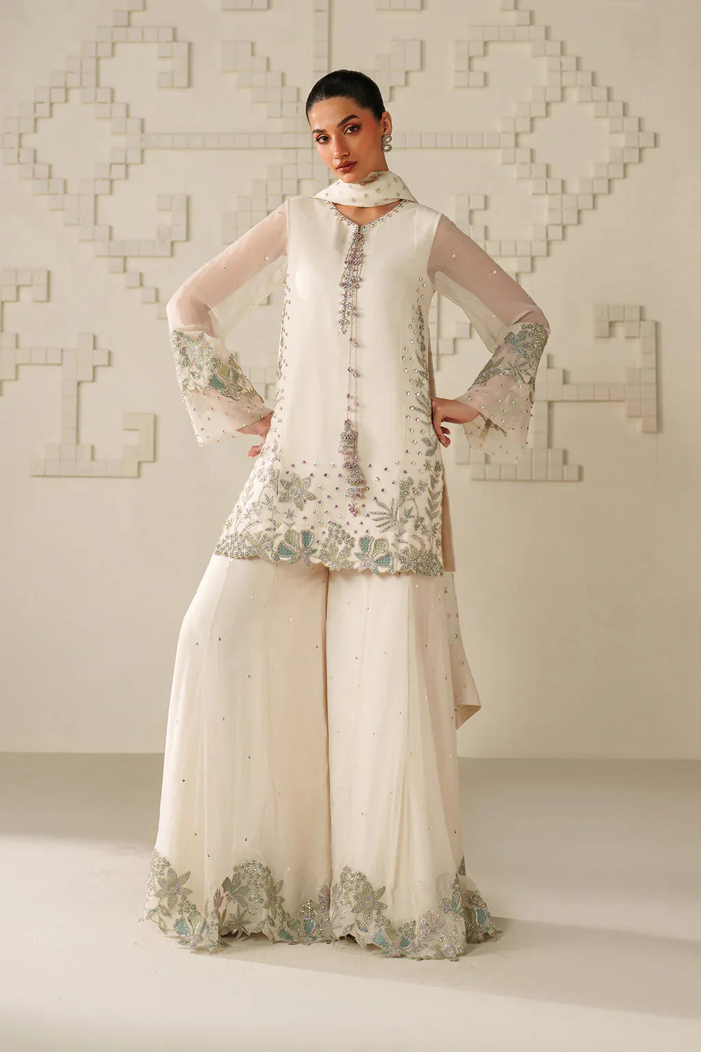 Iznik | Festive Formals | UE-620 Embroidered Chiffon
