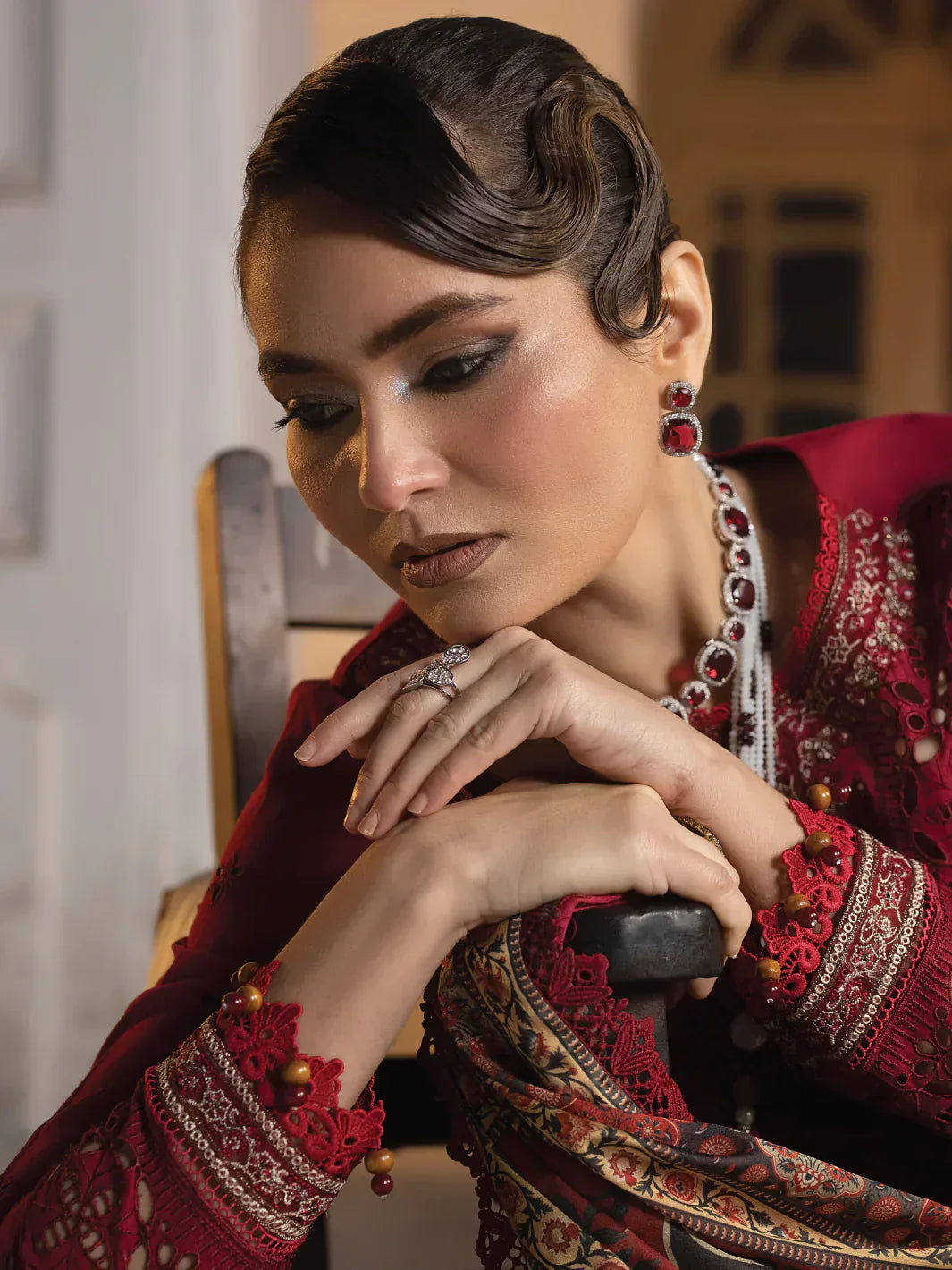 Faiza Faisal | Maya Luxury Lawn | Elif - House Of Anaya