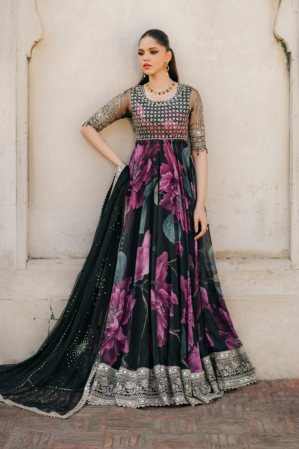 Iznik | Exclusive Formals | UE-321 Printed Chiffon