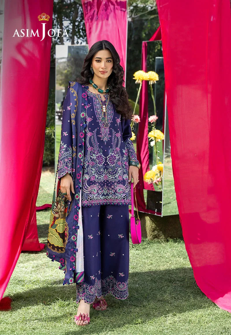 Asim Jofa | Ishq e Eid | AJULW-03 Embroidered Lawn 3 Pcs
