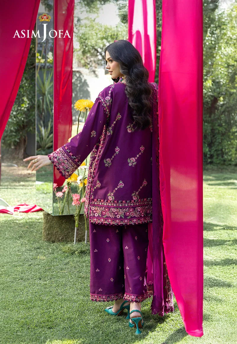 Asim Jofa | Ishq e Eid | AJULW-07 Embroidered Lawn 3 Pcs