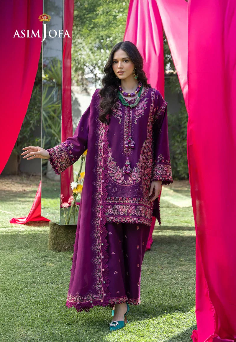 Asim Jofa | Ishq e Eid | AJULW-07 Embroidered Lawn 3 Pcs