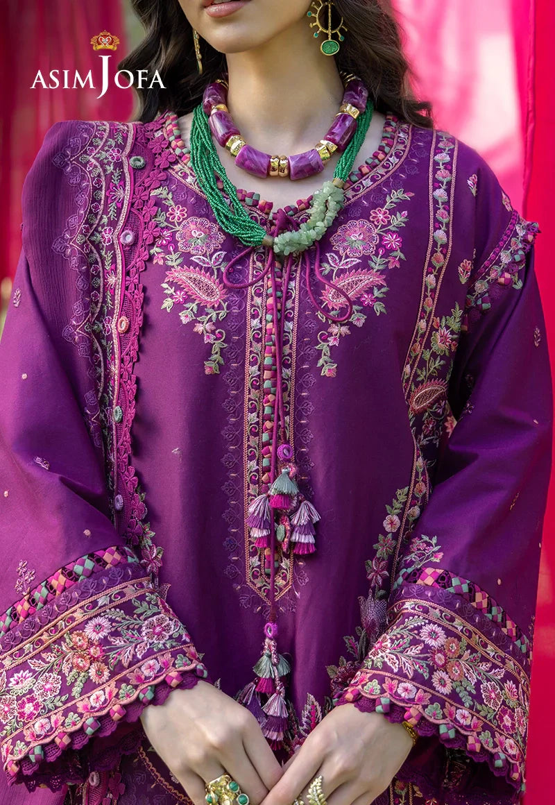 Asim Jofa | Ishq e Eid | AJULW-07 Embroidered Lawn 3 Pcs