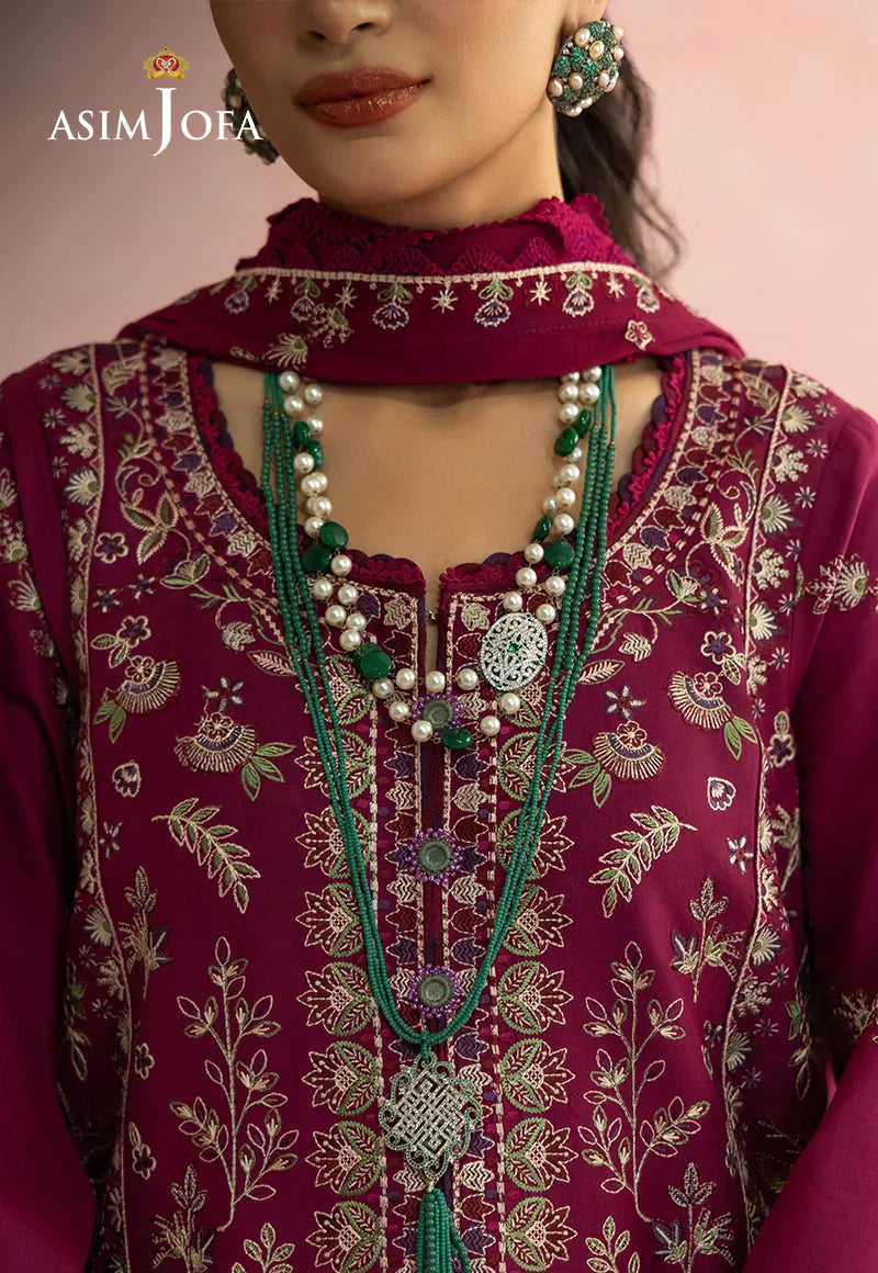 Asim Jofa | Ishq e Eid | AJULW-02 Embroidered Lawn 3 Pcs