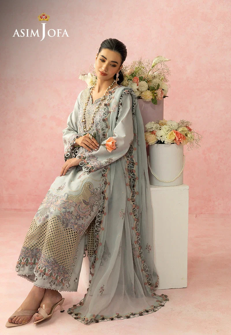Asim Jofa | Ishq e Eid | AJULW-01 Embroidered Lawn 3 Pcs