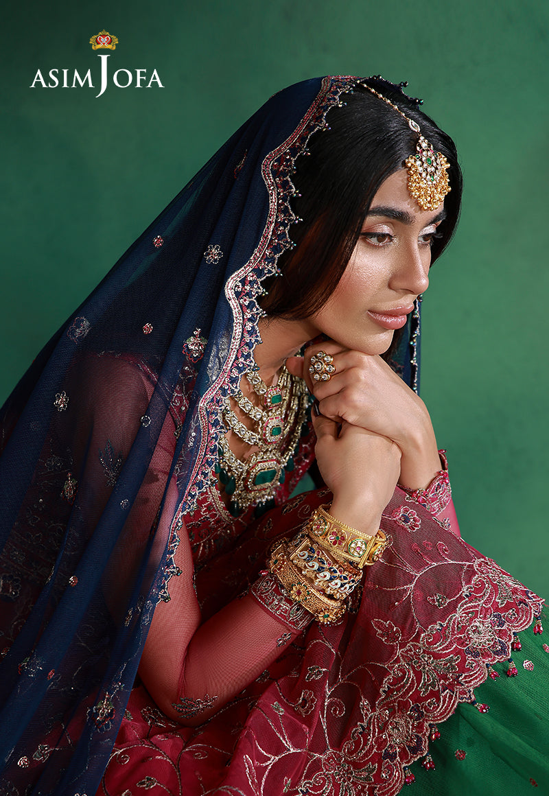 Asim Jofa | Ishq e Eid | AJULN-08 Embroidered Net 3 Pcs