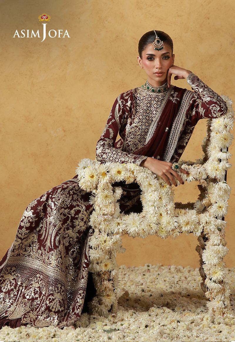Asim Jofa | Ishq e Eid | AJULN-17  Embroidered Raw Silk  3 Pcs