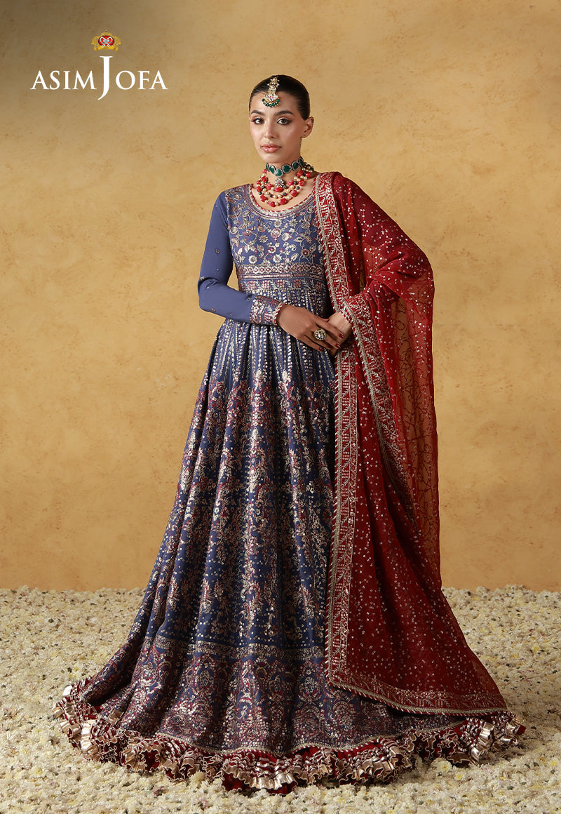 Asim Jofa | Ishq e Eid | AJULN-06 Embroidered Silk 3 Pcs
