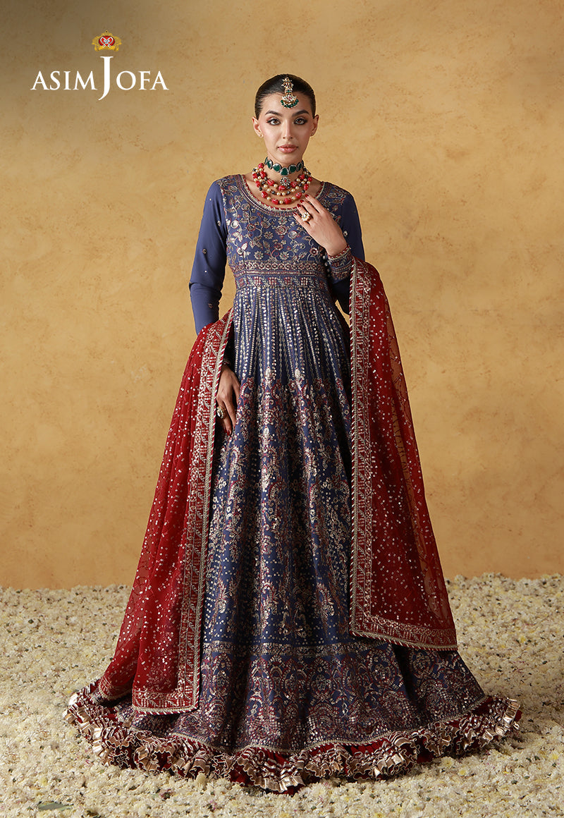 Asim Jofa | Ishq e Eid | AJULN-06 Embroidered Silk 3 Pcs