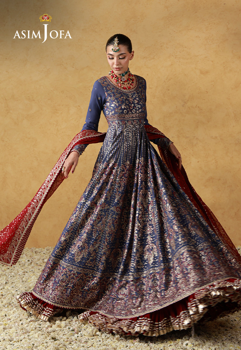 Asim Jofa | Ishq e Eid | AJULN-06 Embroidered Silk 3 Pcs