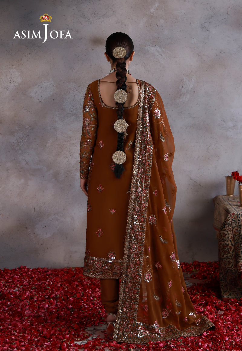Asim Jofa | Ishq e Eid | AJULN-03 Embroidered Chiffon  3 Pcs