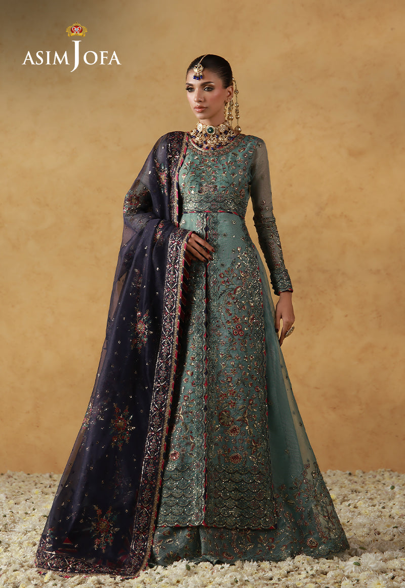 Asim Jofa | Ishq e Eid | AJULN-05 Embroidered Javeria Net 3 Pcs