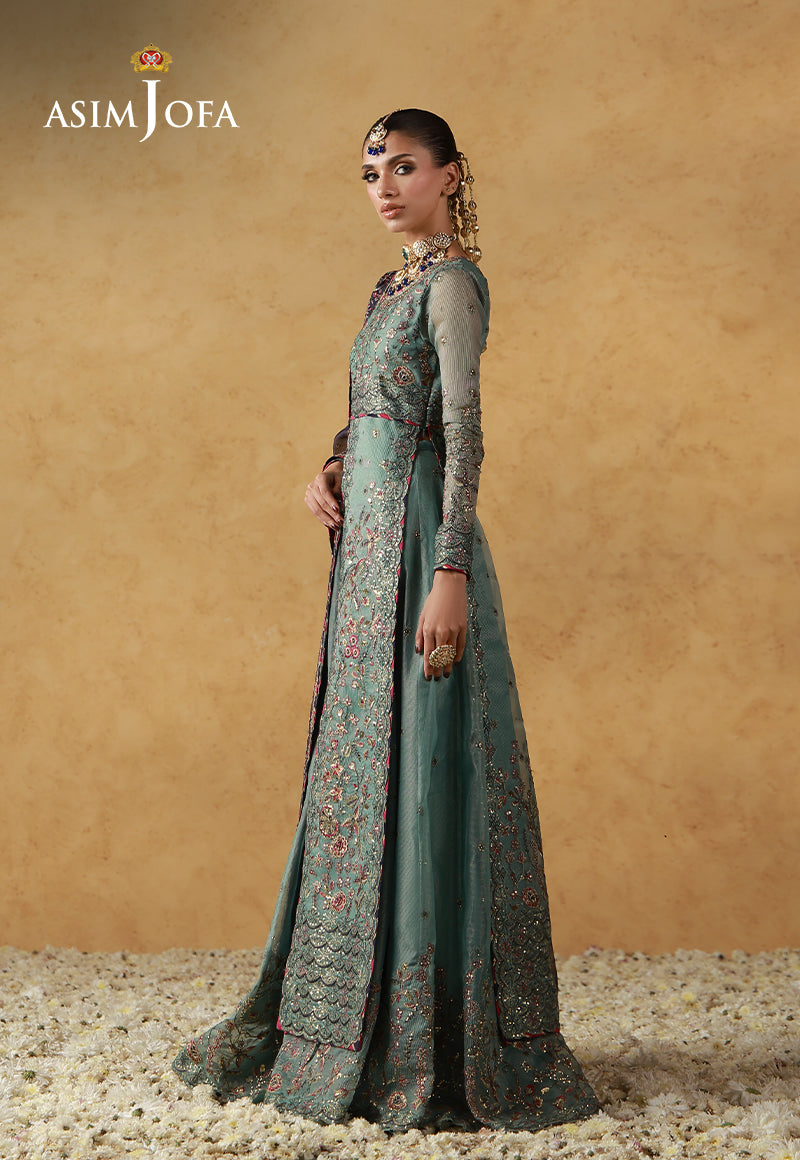 Asim Jofa | Ishq e Eid | AJULN-05 Embroidered Javeria Net 3 Pcs