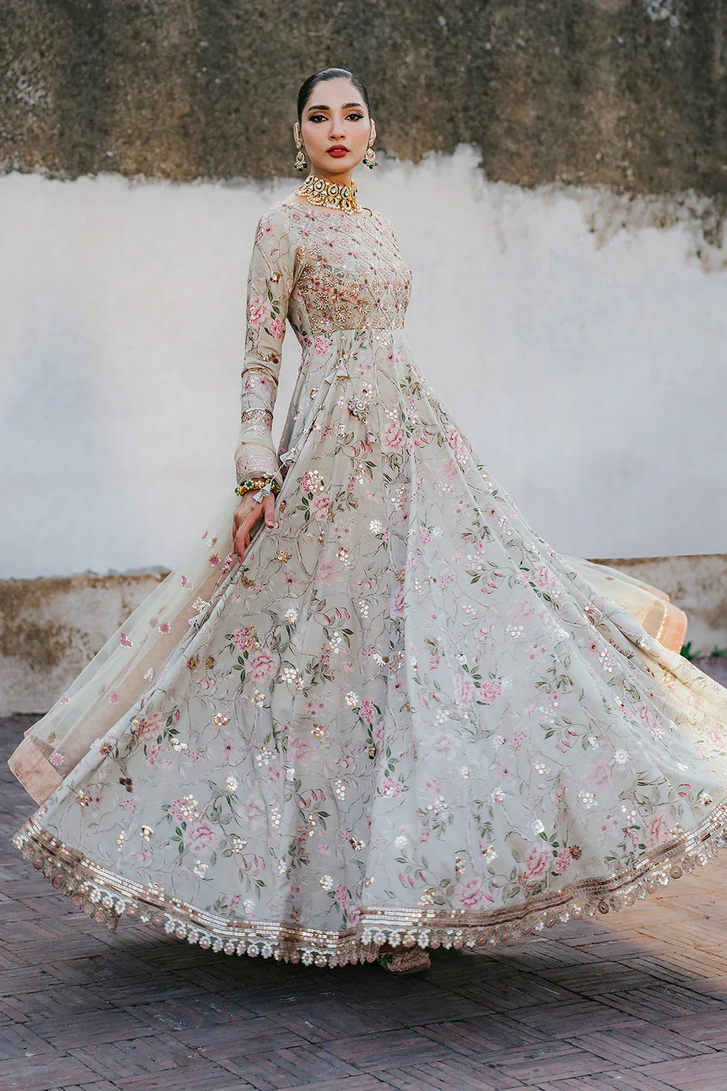 Iznik | Exclusive Formals | UE-313 Embroidered Raw Silk