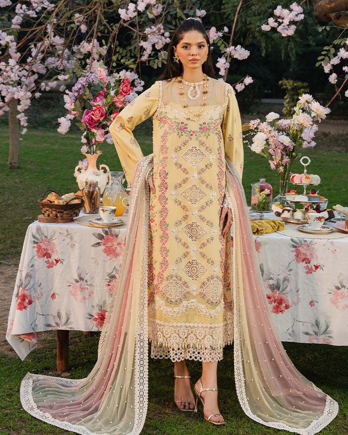 Zevk | Flora Festive Lawn Vol II | LIME