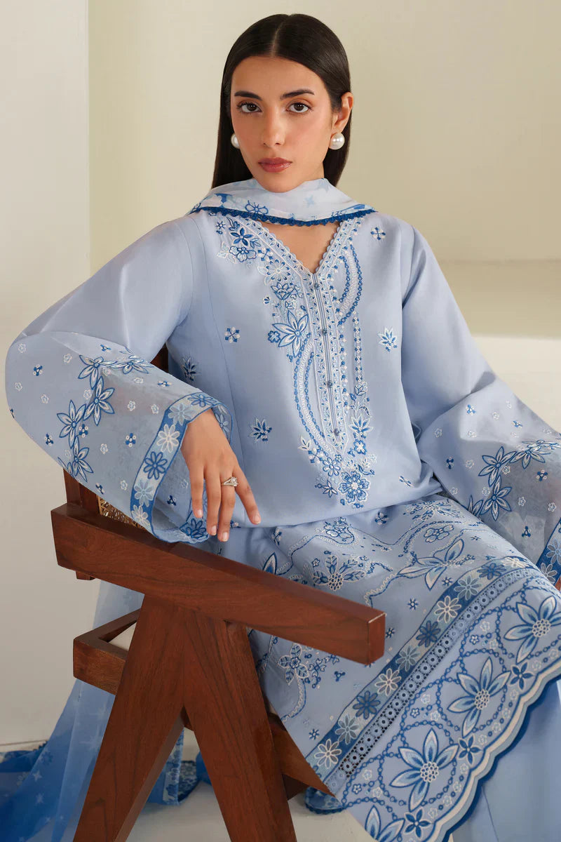 Farasha | Summer Weaves Embroidered lawn'26 | Cloud Aura