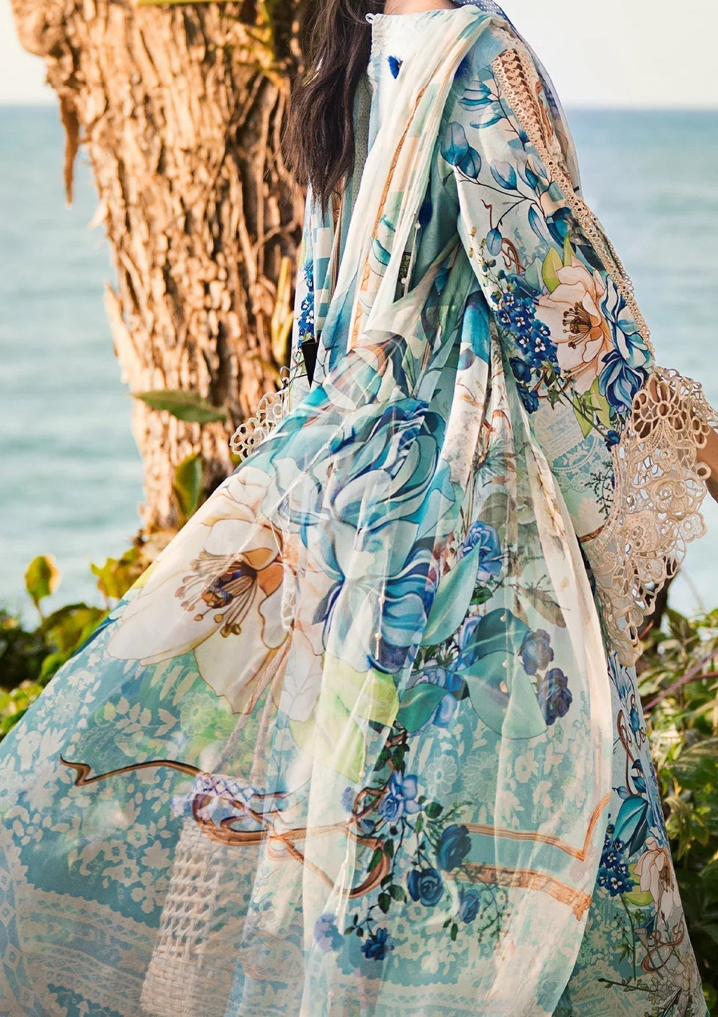 ELAF Signature Embroidered Lawn 3Pc Suit ESL-07B HEAVEN'S MIST