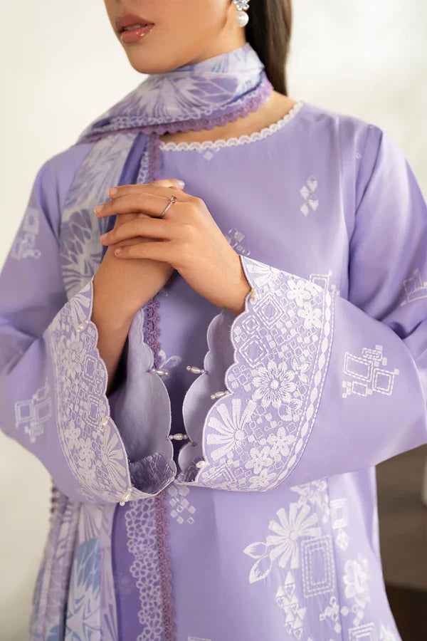 Farasha | Summer Weaves Embroidered lawn'26 | Lavender Peral