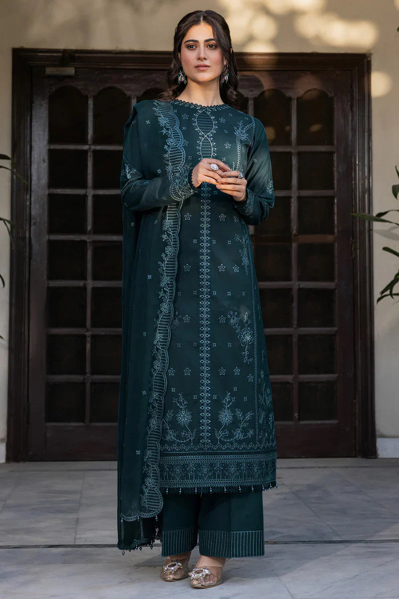 Farasha | Summer Weaves Embroidered lawn'26 | Teal Serenity