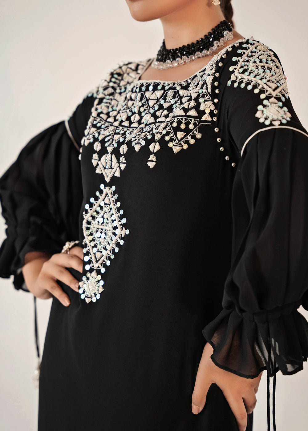 Dastoor | Euphoria Luxury Pret 24 | Noir