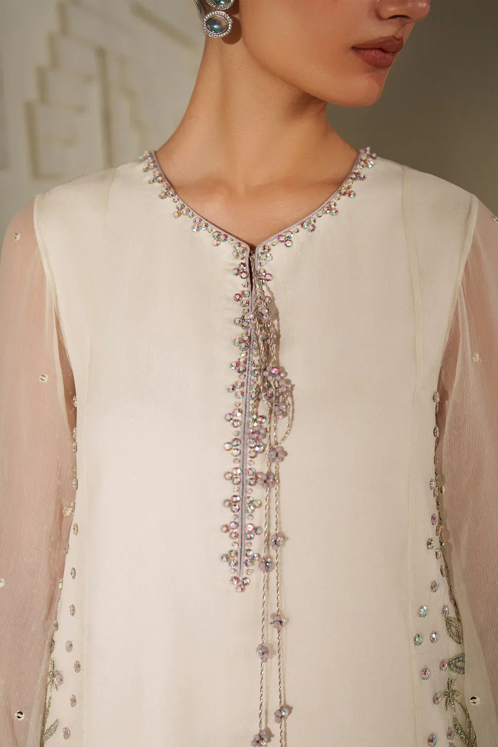 Iznik | Festive Formals | UE-620 Embroidered Chiffon